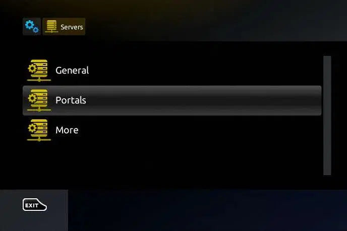 MAG Servers Portals menu