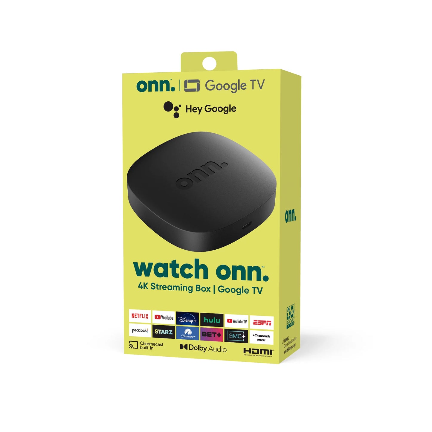 onn. Google TV 4K Streaming Box (Pre-installed with NetGo app)